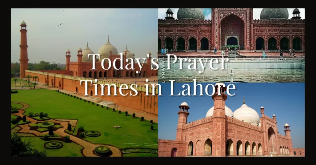Today's Prayer Times in Lahore